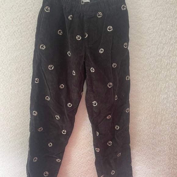 Smiley Face Corduroy Pants 